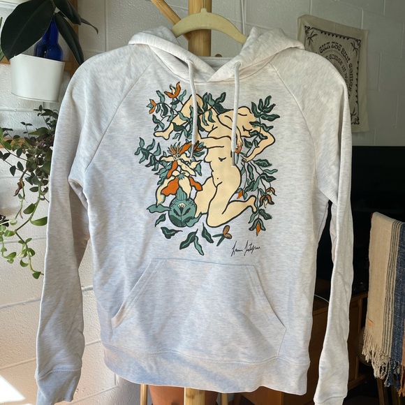 Hand Drawn Screen-printed Hoodie - Picture 1 of 4